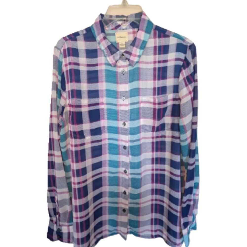 G.H. Bass & Co. Vintage Long Sleeves Blouse Top Size XL